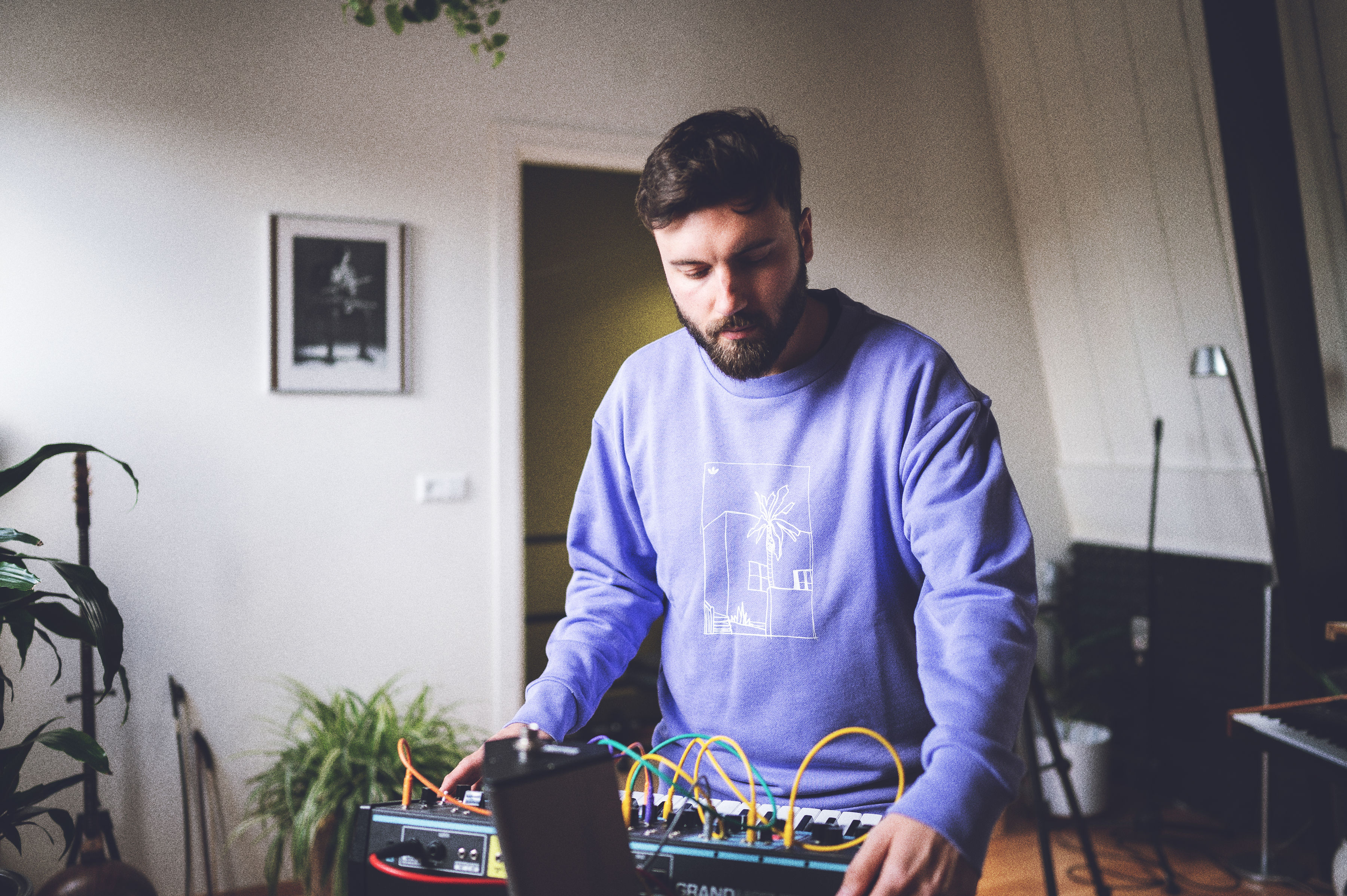 Michalis Michailidis working in his studio